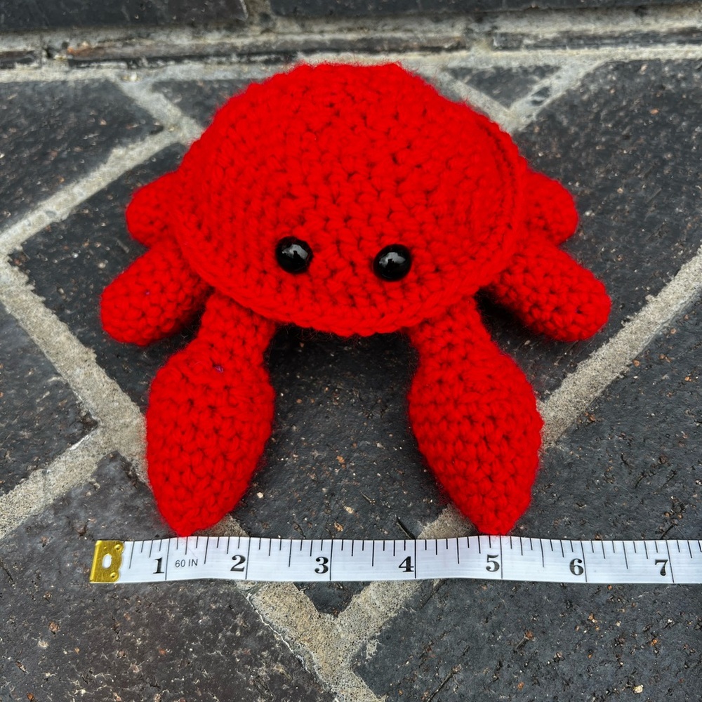 Hand Crocheted Claude the Crab Stuffed Animal! - Picture 7 of 9